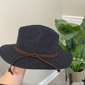 Wool Charcoal Panama Hat NEW